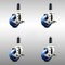 Service Caster 3.5 Inch 316SS Solid Poly Swivel 1 Inch Expanding Stem Caster Set Brake SCC SCC-SS316EX20S3514-SPUS-TLB-1-4 - alternate 1